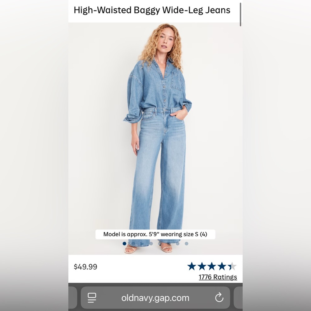 Old Navy High-Rise Baggy Wide-Leg Jeans